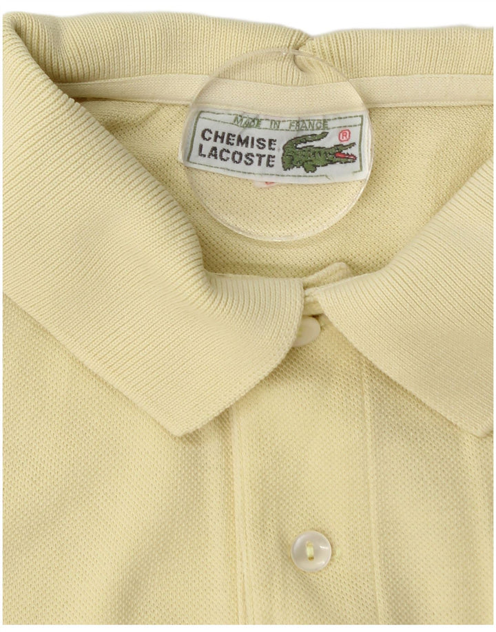 Camisa polo masculina LACOSTE tamanho 3 pequeno algodão amarelo