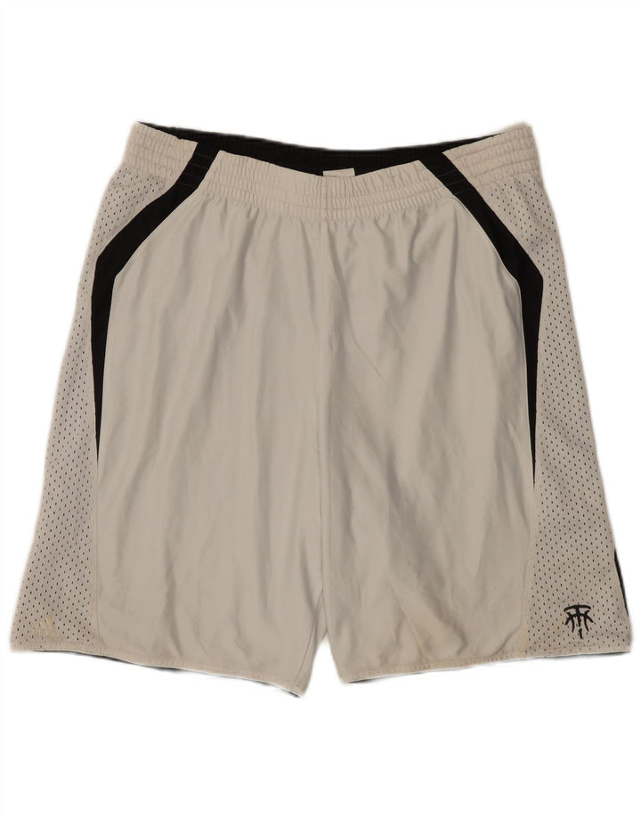 Adidas Mens Sport Shorts Médio Branco Colorblock Poliéster