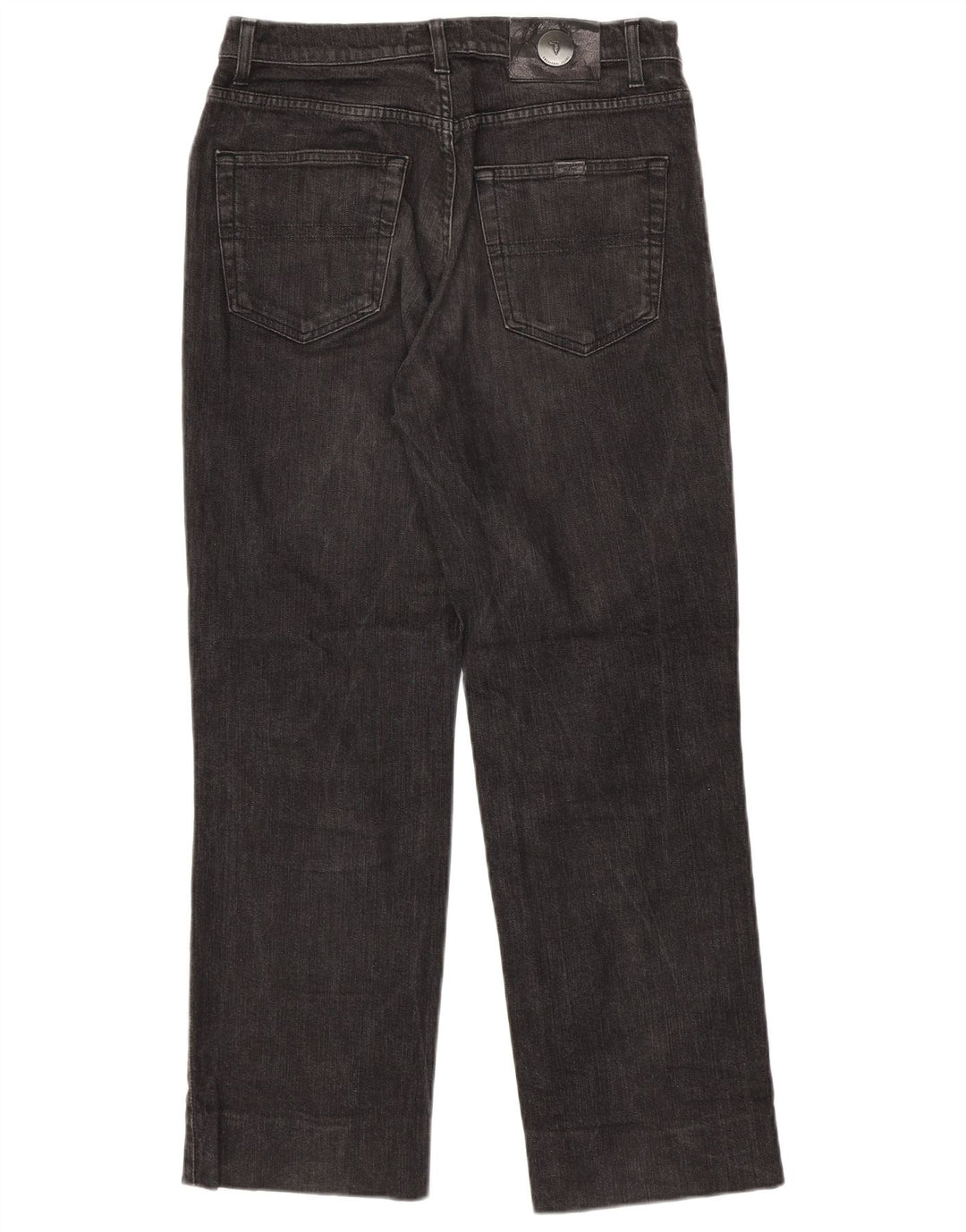 TRUSSARDI Jeans retos masculinos W32 L29 algodão preto