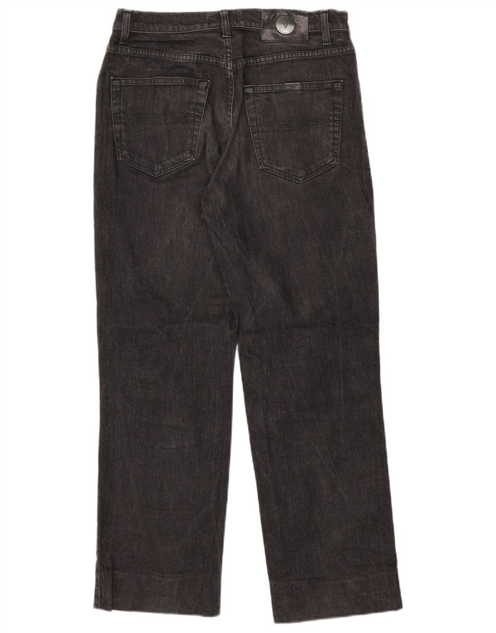 TRUSSARDI Jeans retos masculinos W32 L29 algodão preto