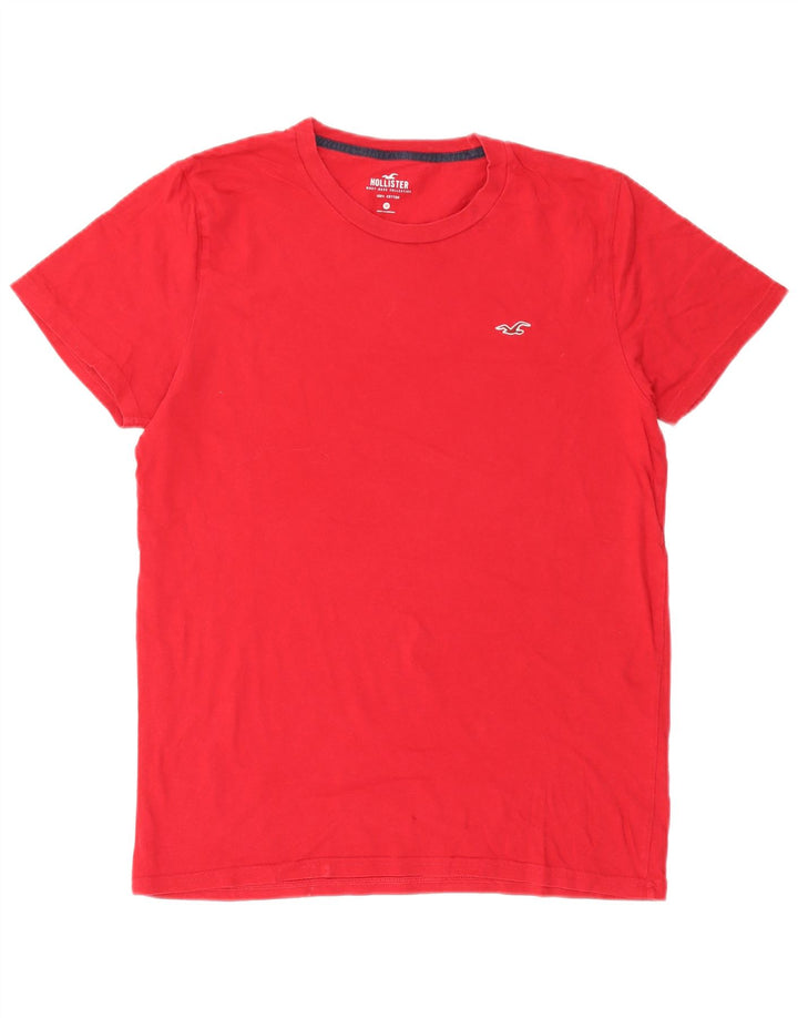 Camiseta masculina Hollister Top médio algodão vermelho