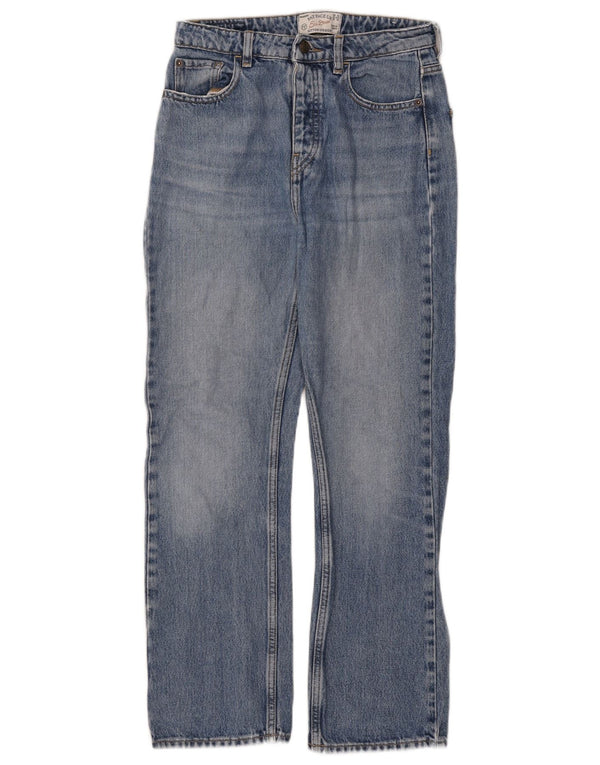 Fat Face Womens Straight Jeans UK 8 Pequeno W27 L28 Algodão Azul