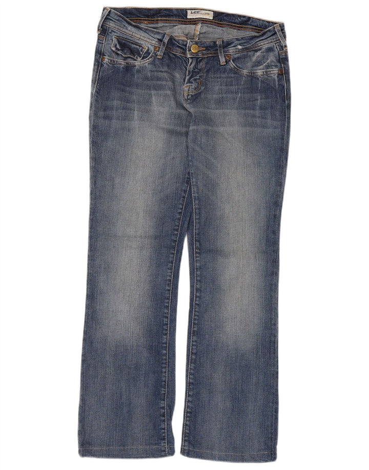 Lee Womens Coral Bootcut Jeans W28 L27 Azul Algodão