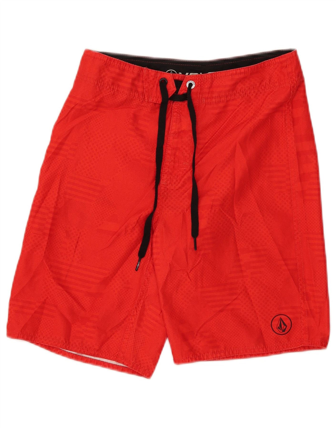Calções de banho Volcom Boys 11-12 anos poliéster listrado vermelho
