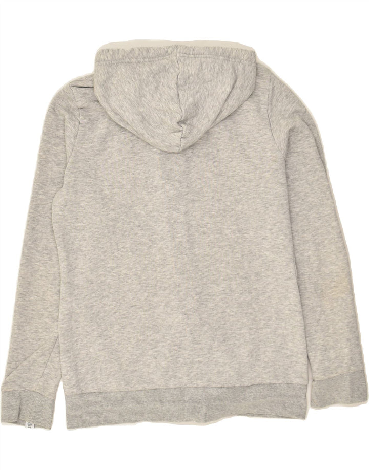 PUMA Womens Graphic Zip Hoodie Sweater UK 12 Medium Grey Cotton Vintage Puma and Second-Hand Puma from Messina Hembry 