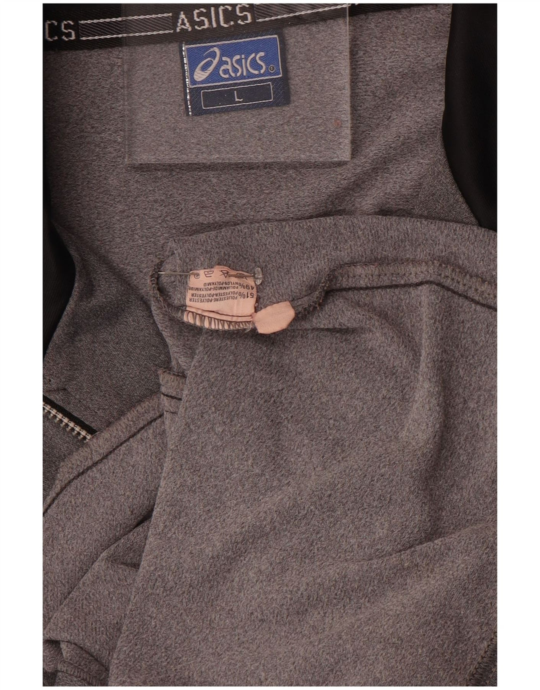 ASICS Mens Tracksuit Top Jacket Grande Cinza Poliéster