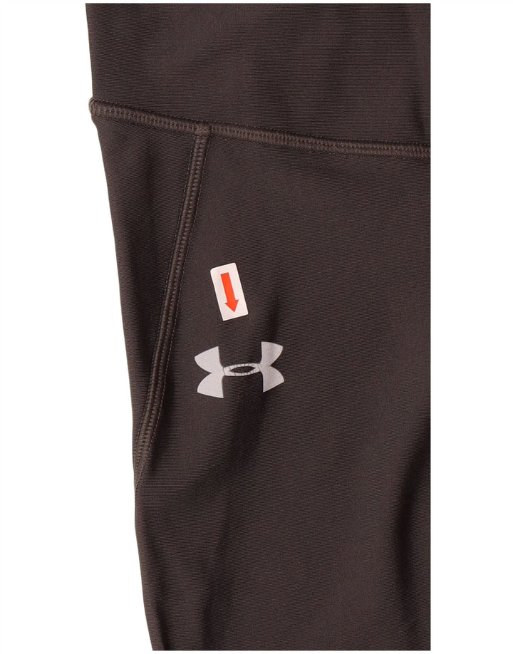 UNDER ARMOUR Womens Heat Gear Leggings UK 8 Small Grey Colourblock