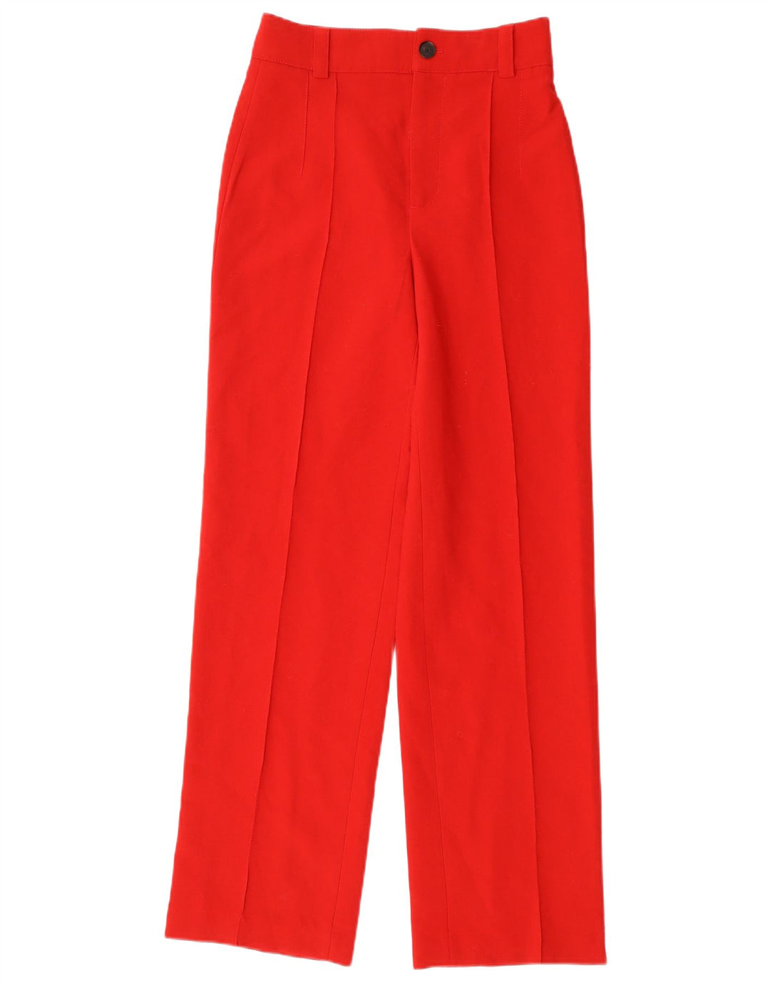Calça feminina reta casual ZARA XS W25 L32 poliéster vermelho