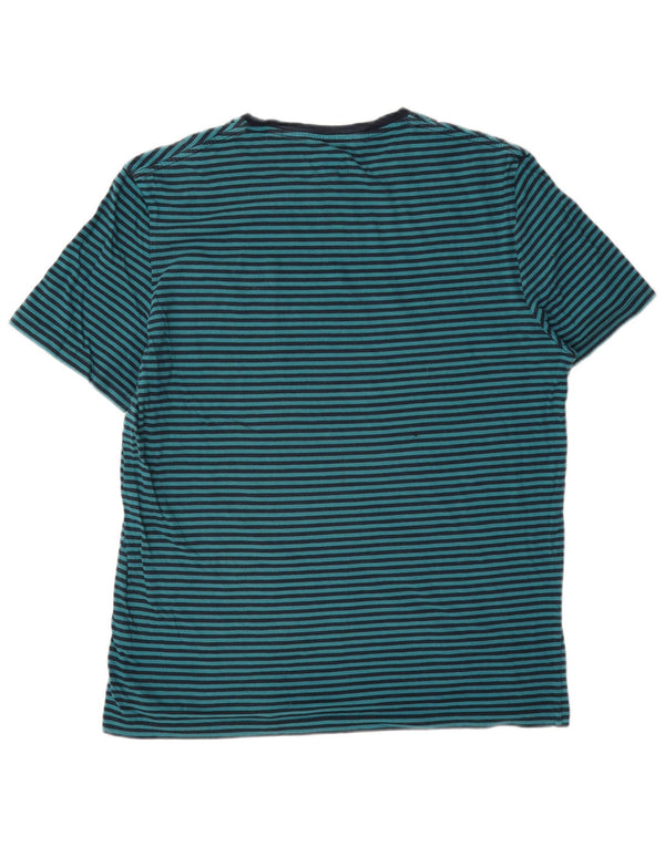 Jack Wills Camiseta masculina de algodão listrado azul médio