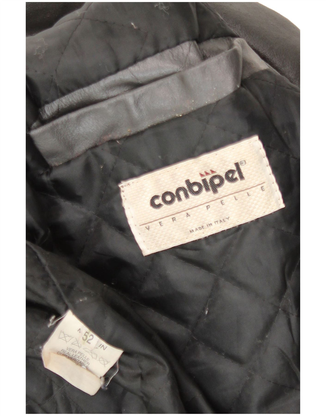 Jaqueta de couro masculina Conbipel IT 52 grande couro cinza