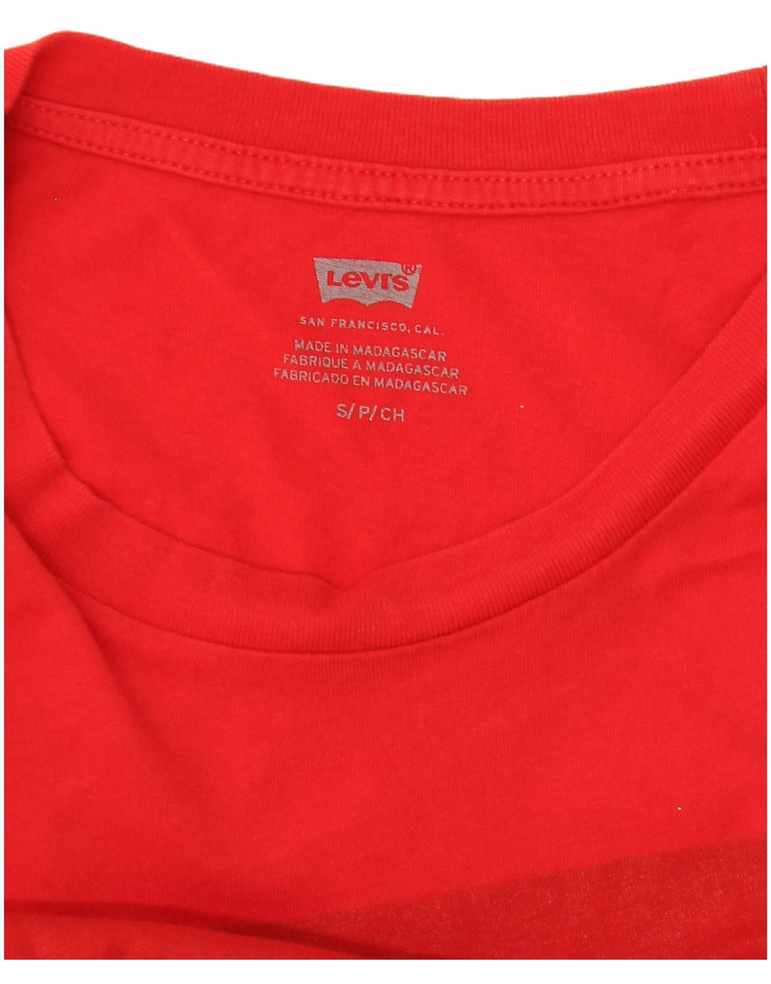 Camiseta feminina gráfica Levi's UK 10 pequena vermelha
