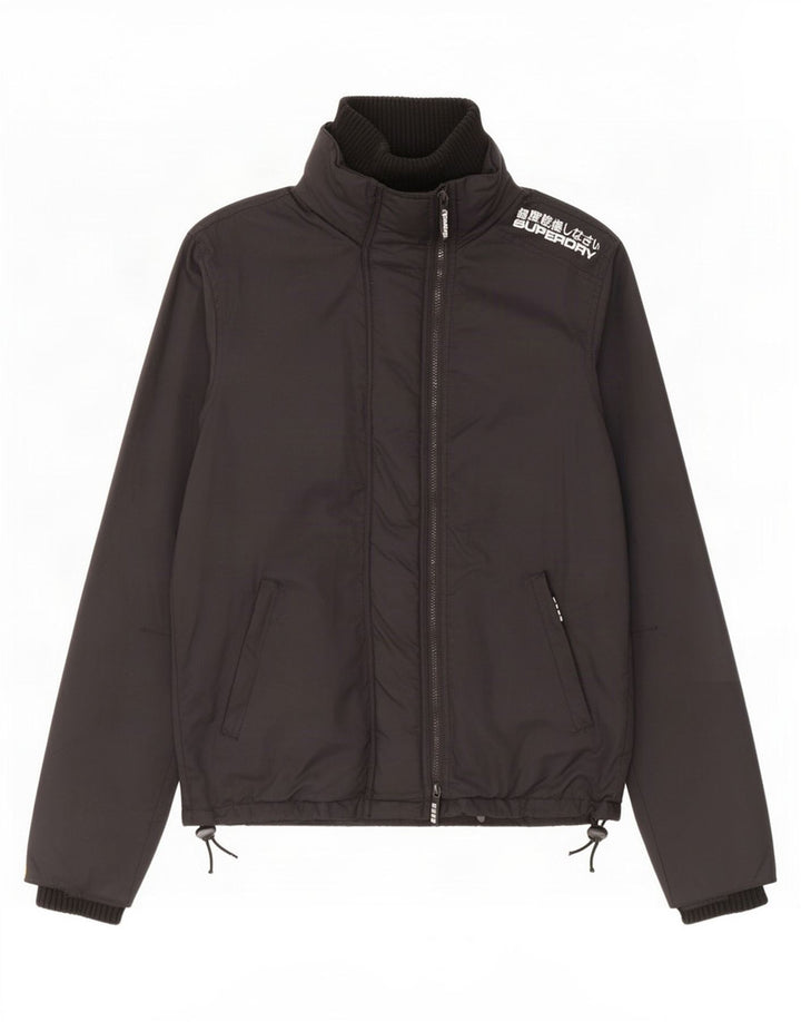Jaqueta de chuva masculina Superdry Graphic UK 40 grande nylon preto