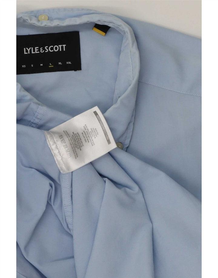Camisa masculina Lyle & Scott grande algodão azul