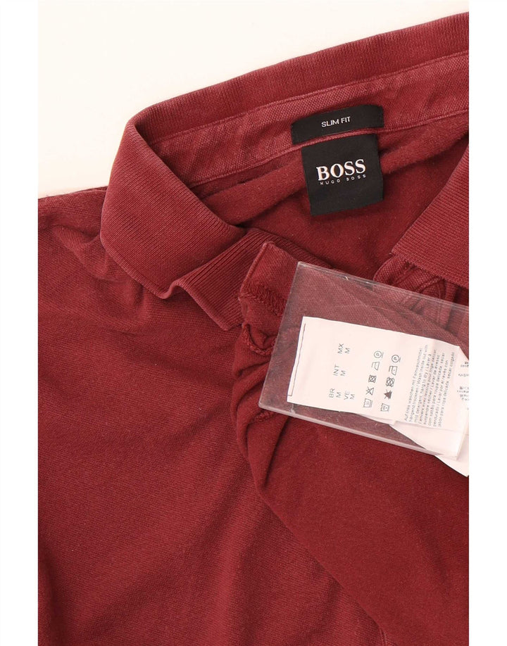 Camisa polo masculina Hugo Boss Slim Fit médio algodão marrom