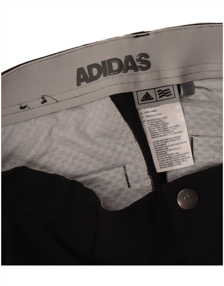 Adidas Mens Slim Chino Calças W32 L32 Poliéster Preto