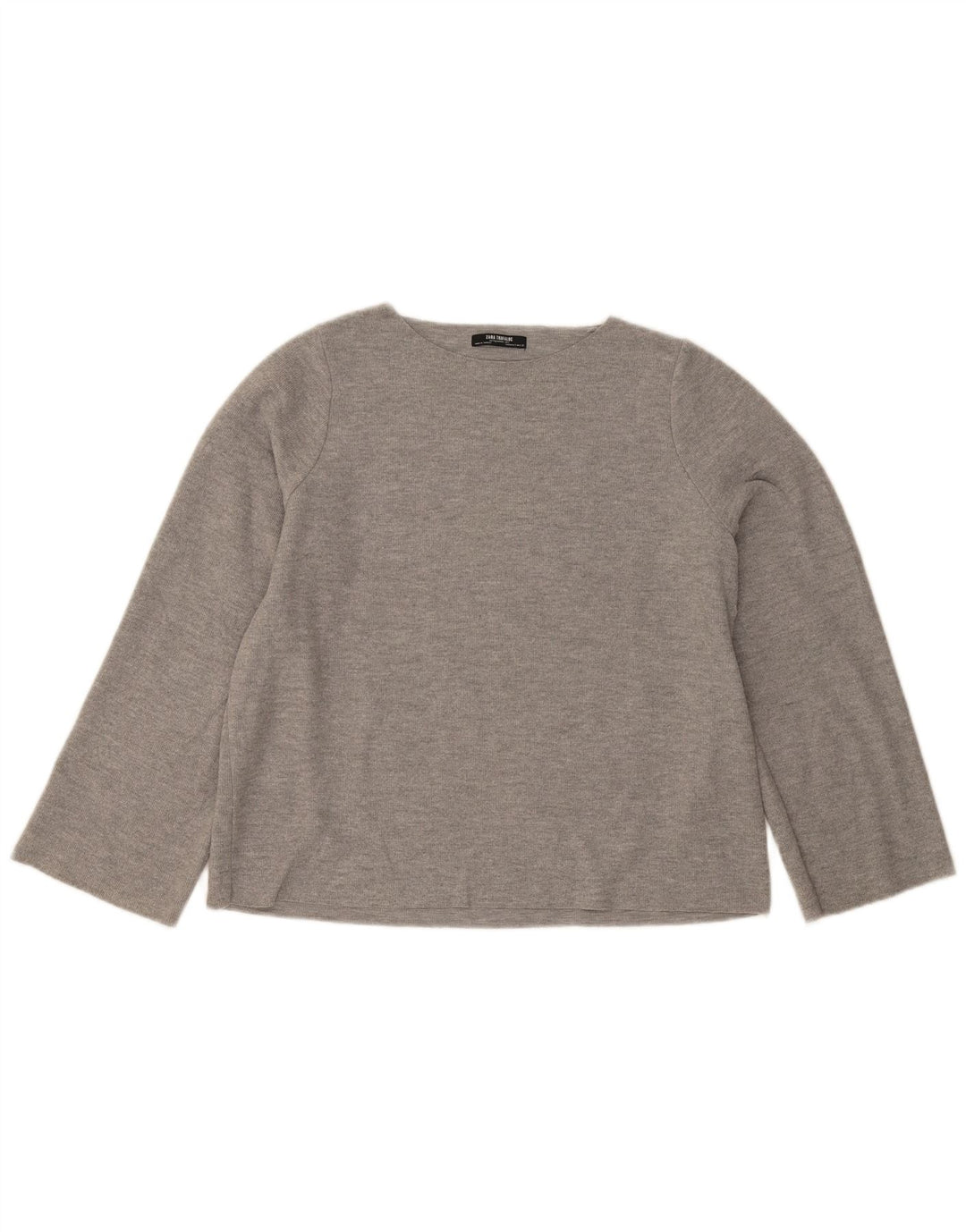Zara Womens Trafaluc Oversized Top Manga Longa Reino Unido 10 Pequeno Cinza