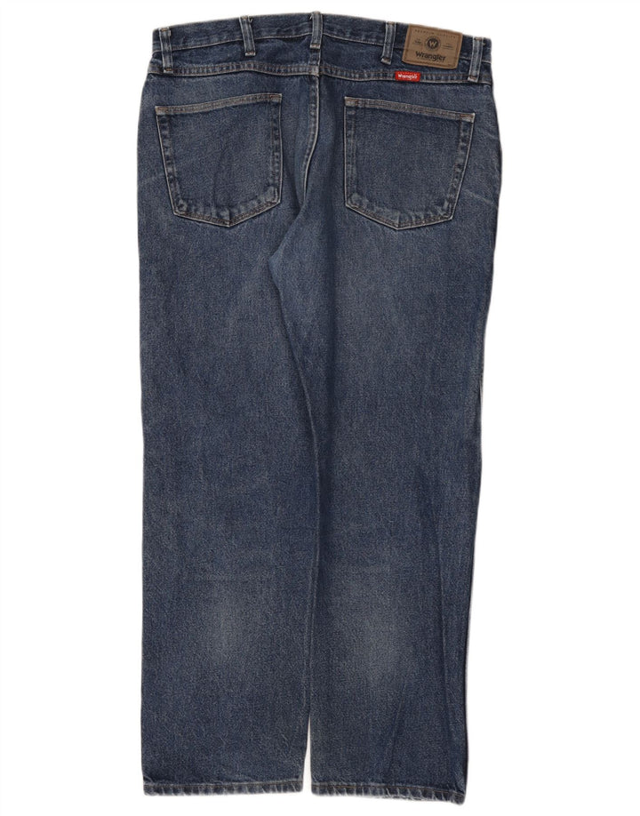 Wrangler masculino regular fit jeans reto W36 L29 algodão azul