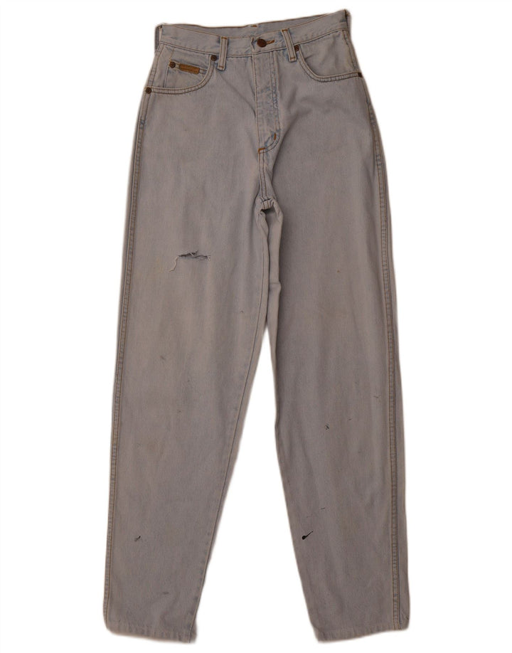 Calça jeans feminina Wrangler de cintura alta cônica W24 L30 azul