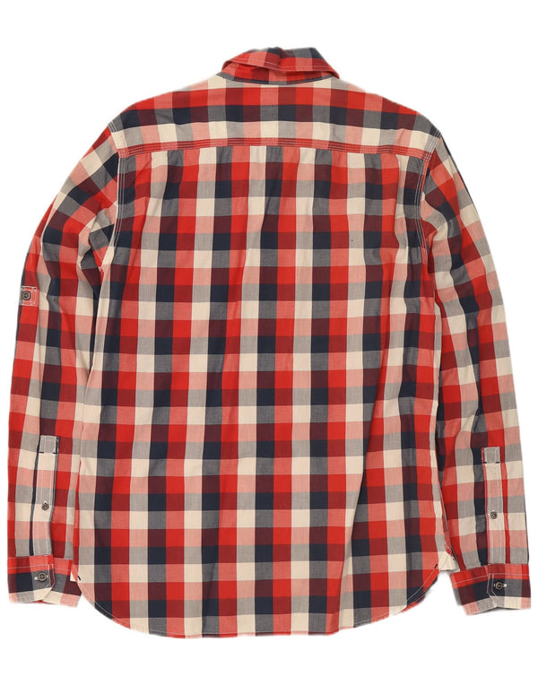 Camisa Levi's Masculina Slim Fit Médio Algodão Gingham Vermelho