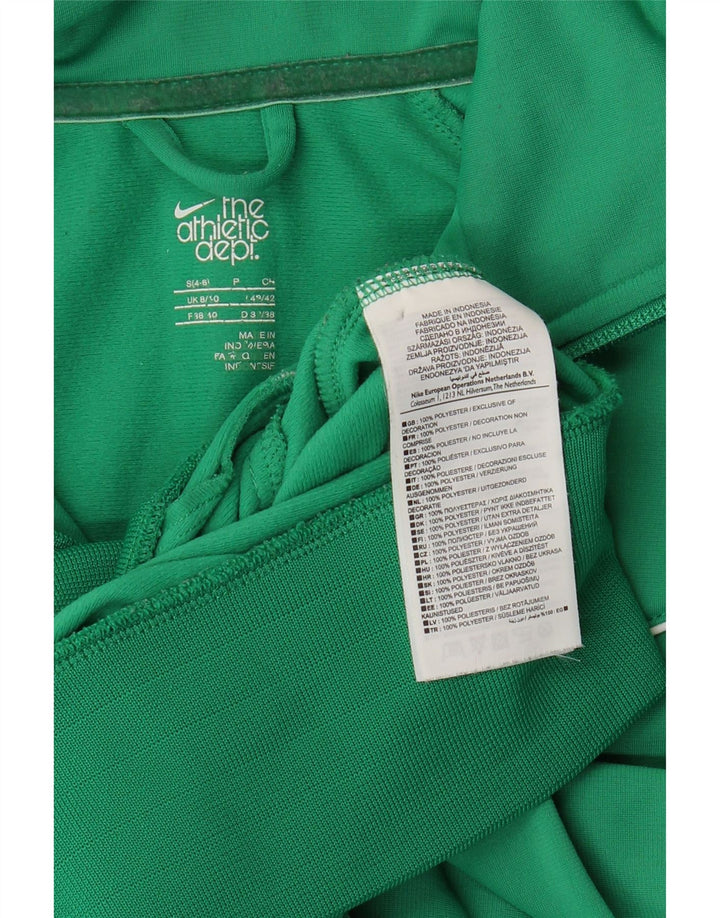 Nike Womens Tracksuit Top Jacket UK 8/10 Pequeno Verde Poliéster