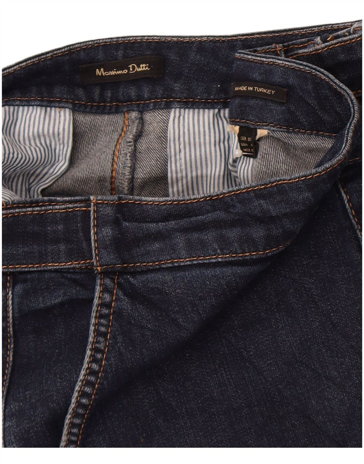 Calça jeans feminina Massimo Dutti EU 36 XS W26 L30 azul marinho