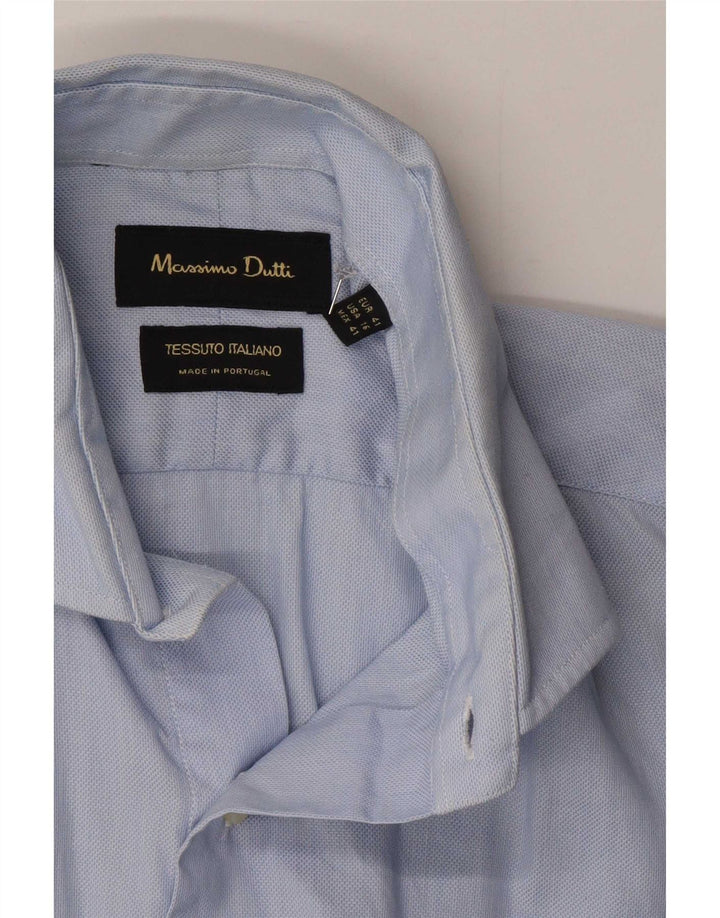 Camisa formal masculina Massimo Dutti tamanho 41 grande azul