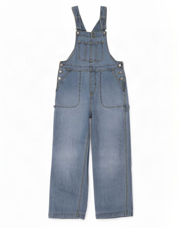 Macacão feminino vintage cargo jeans reto médio W36 L32 algodão azul