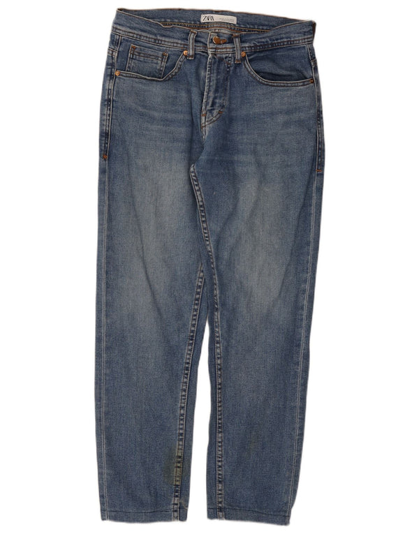 Zara Mens Slim Jeans EU 38 Pequeno W30 L28 Azul