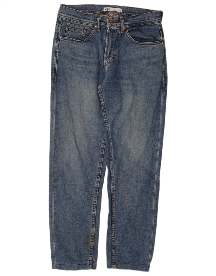 Zara Mens Slim Jeans EU 38 Pequeno W30 L28 Azul