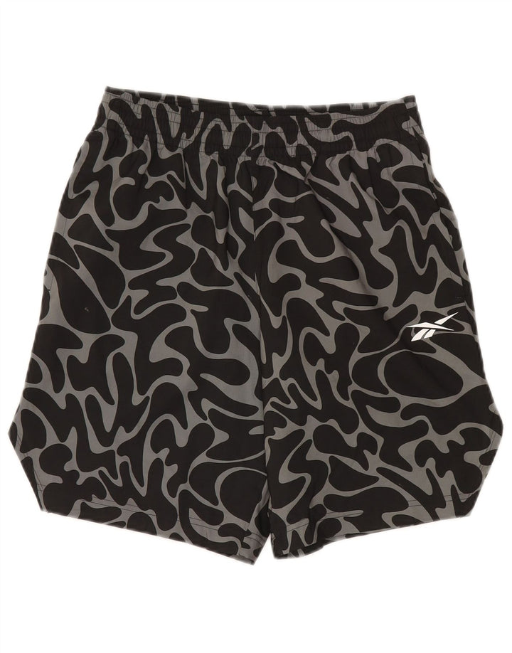 Shorts esportivos masculinos Reebok XS poliéster camuflado preto