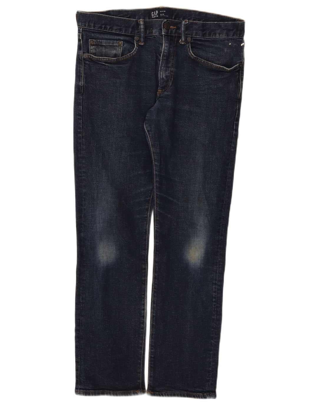 Gap Mens Slim Jeans W32 L27 Azul Marinho Algodão