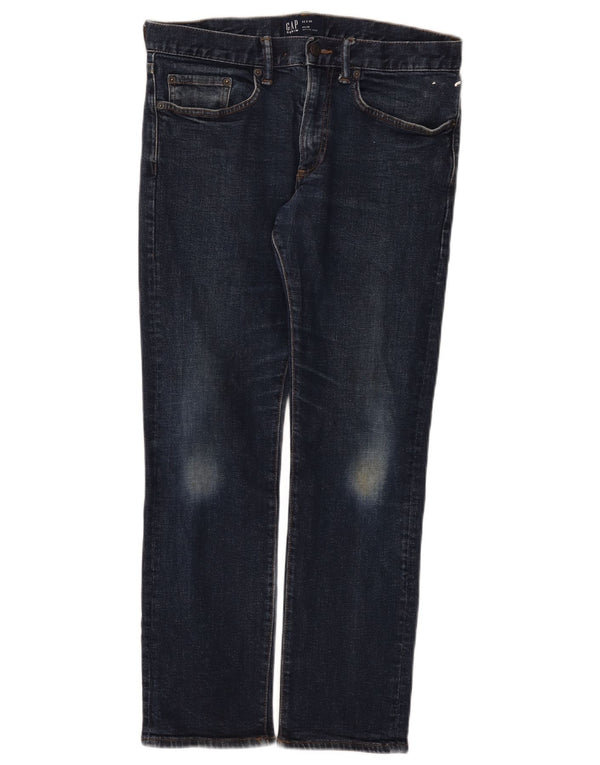 Gap Mens Slim Jeans W32 L27 Azul Marinho Algodão