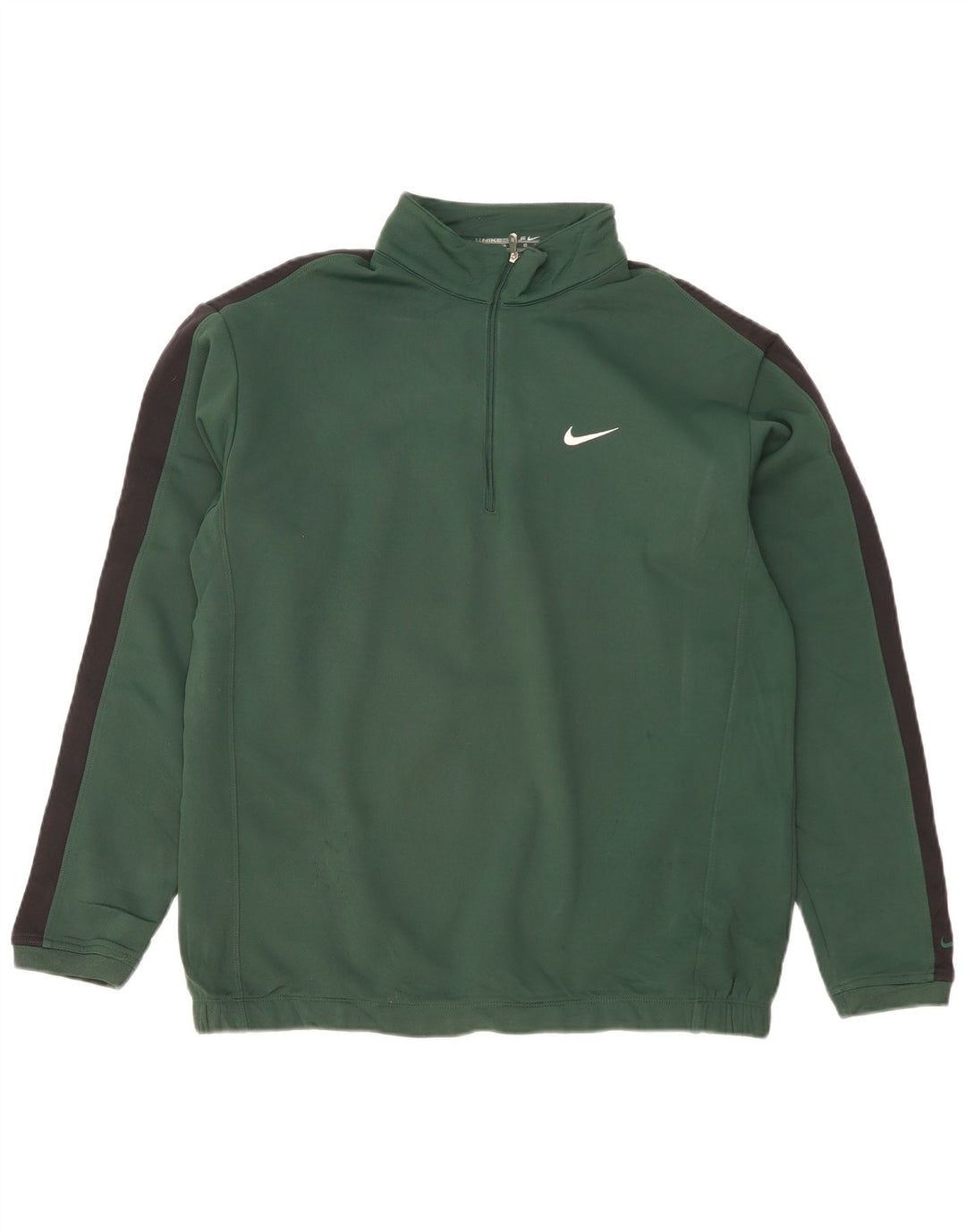 Moletom masculino NIKE com zíper e gola alta em poliéster verde grande