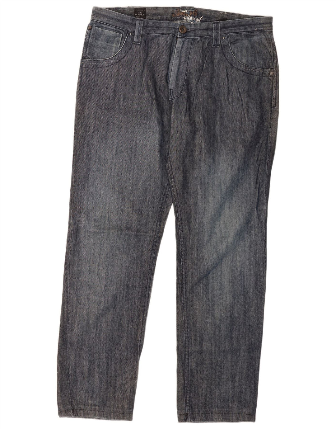 Calça jeans reta masculina Datch W36 L30 algodão azul marinho