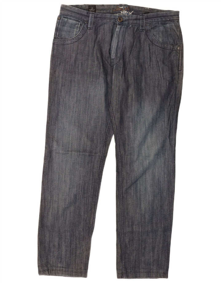 Calça jeans reta masculina Datch W36 L30 algodão azul marinho