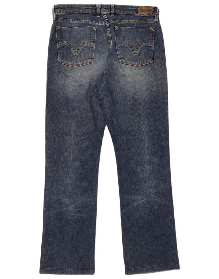 Calça jeans feminina Levi's 627 Straight W34 L30 azul algodão