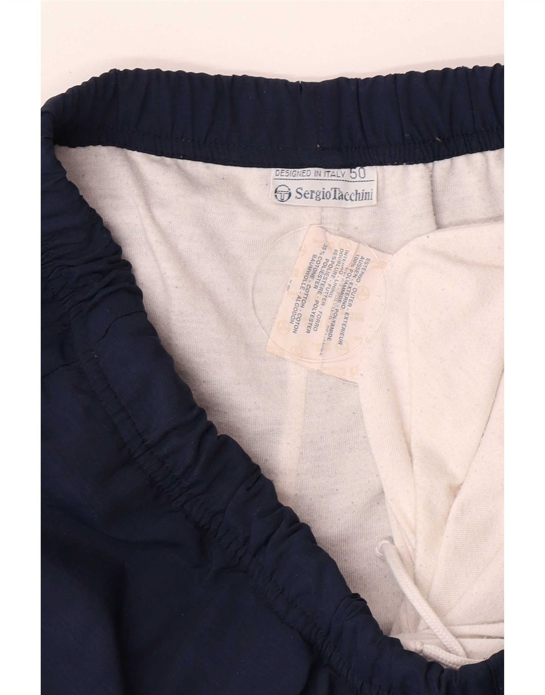 Sergio Tacchini Calça de treino masculina Joggers IT 50 Médio Azul Marinho