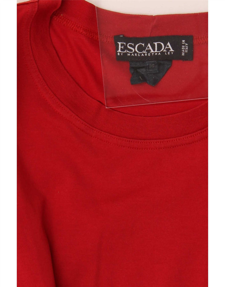 Camiseta masculina Escada tamanho superior 38 algodão vermelho médio
