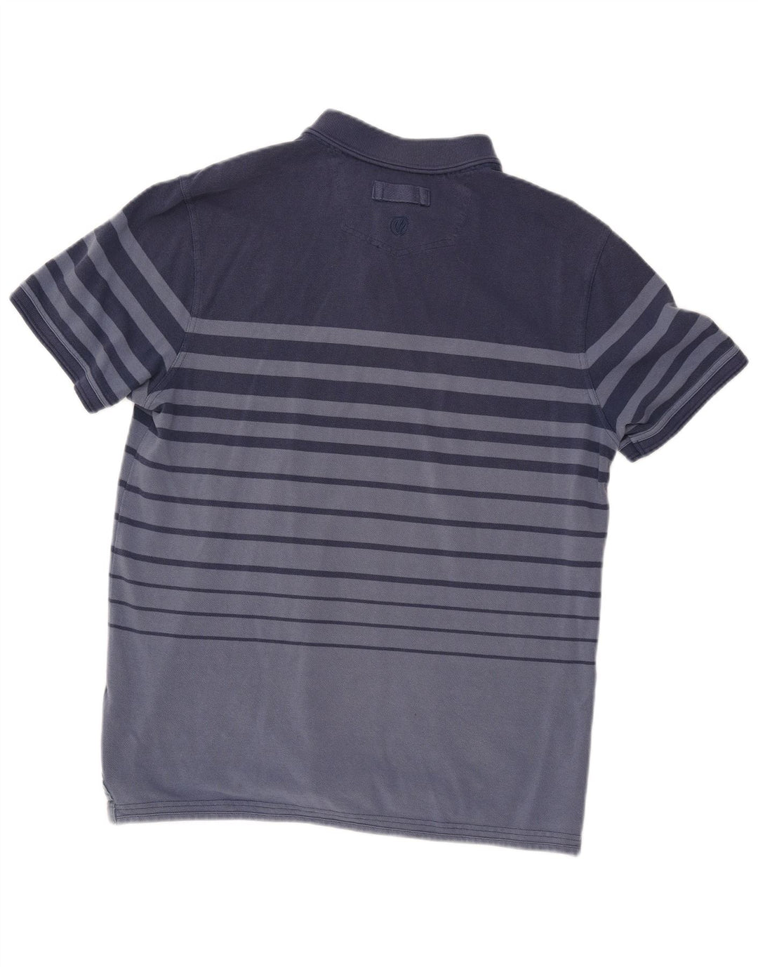 Camisa polo masculina Fat Face grande algodão listrado azul