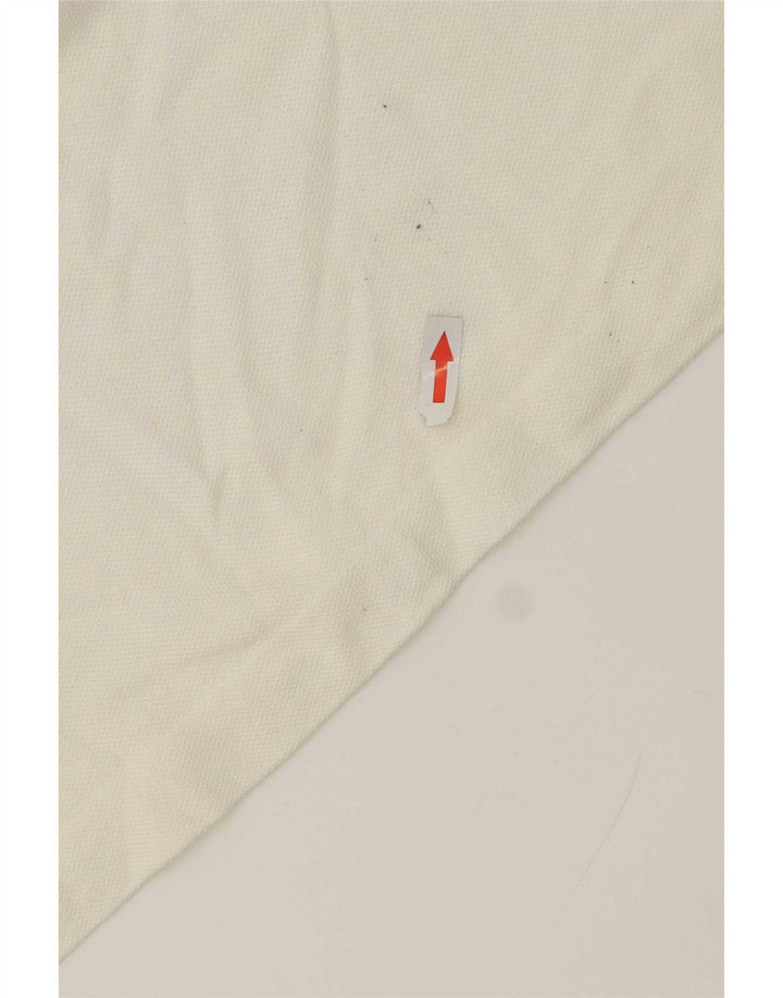 Camisa polo masculina Lacoste tamanho 6 XL algodão branco