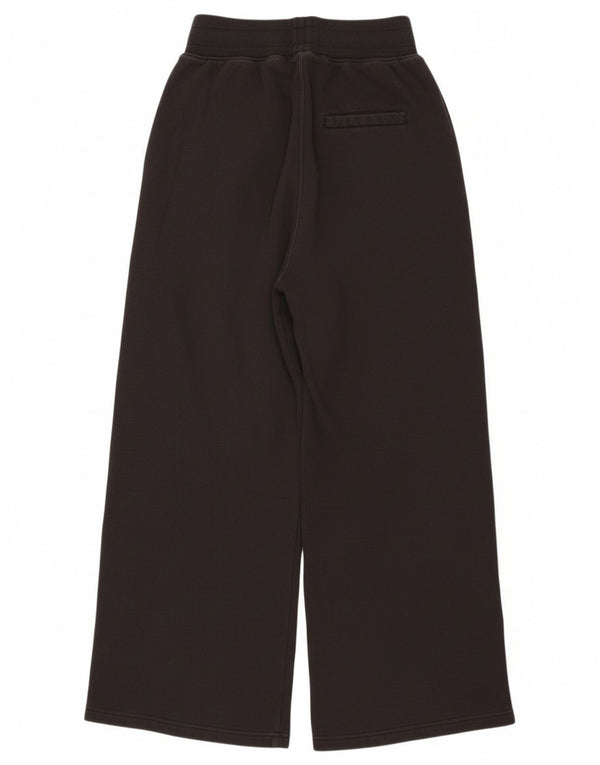 Calça casual feminina Puma com perna larga UK 4 XS algodão preto