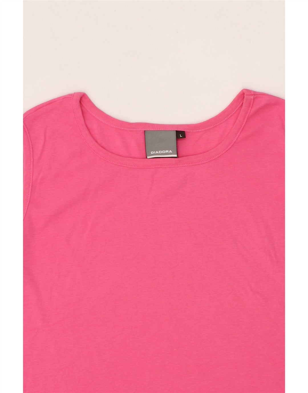 DIADORA Womens Crop Vest Top UK 14 Large Pink Cotton Vintage Diadora and Second-Hand Diadora from Messina Hembry 