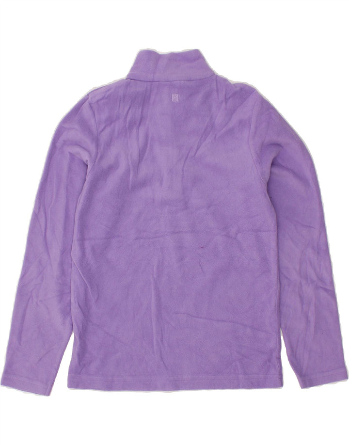 MOUNTAIN WAREHOUSE Girls Zip Neck Fleece Jumper 11-12 Years Purple Vintage Mountain Warehouse and Second-Hand Mountain Warehouse from Messina Hembry 