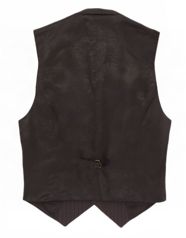 Colete masculino Sisley grande viscose listrada preta