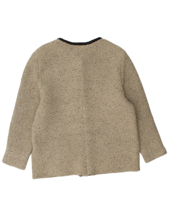 Suéter cardigã feminino Lindbergh IT 48 XL lã virgem manchada cinza