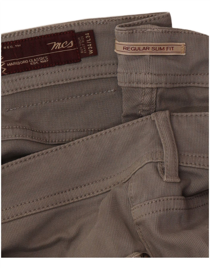 Marlboro Classics Masculino Regular Slim Fit Calça Casual W34 L34 Cinza