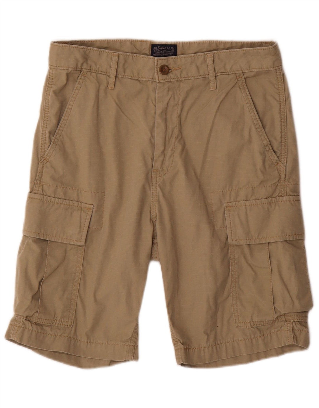 Shorts cargo masculino Levi's W29 algodão risca de giz bege médio