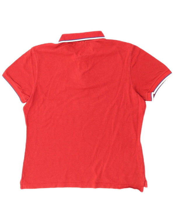 Camisa polo masculina Slim Fit Conte of Florence XL de algodão vermelho