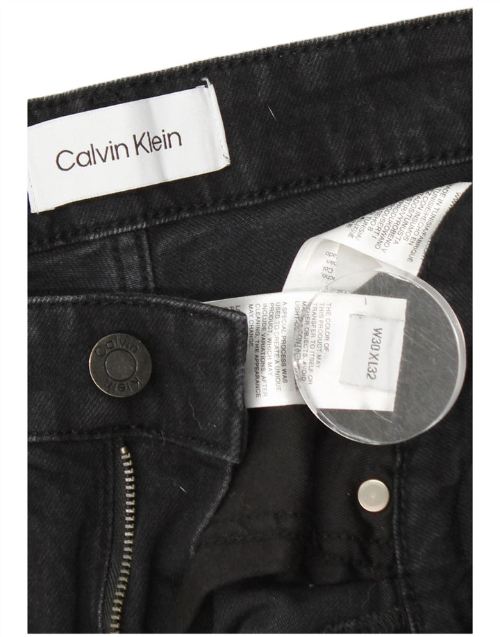 Calvin Klein Mens Jeans Slim W30 L32 Algodão Preto