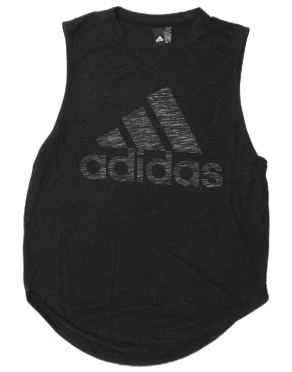 Adidas Mens Graphic Vest Top Pequeno Preto Flecked Rayon
